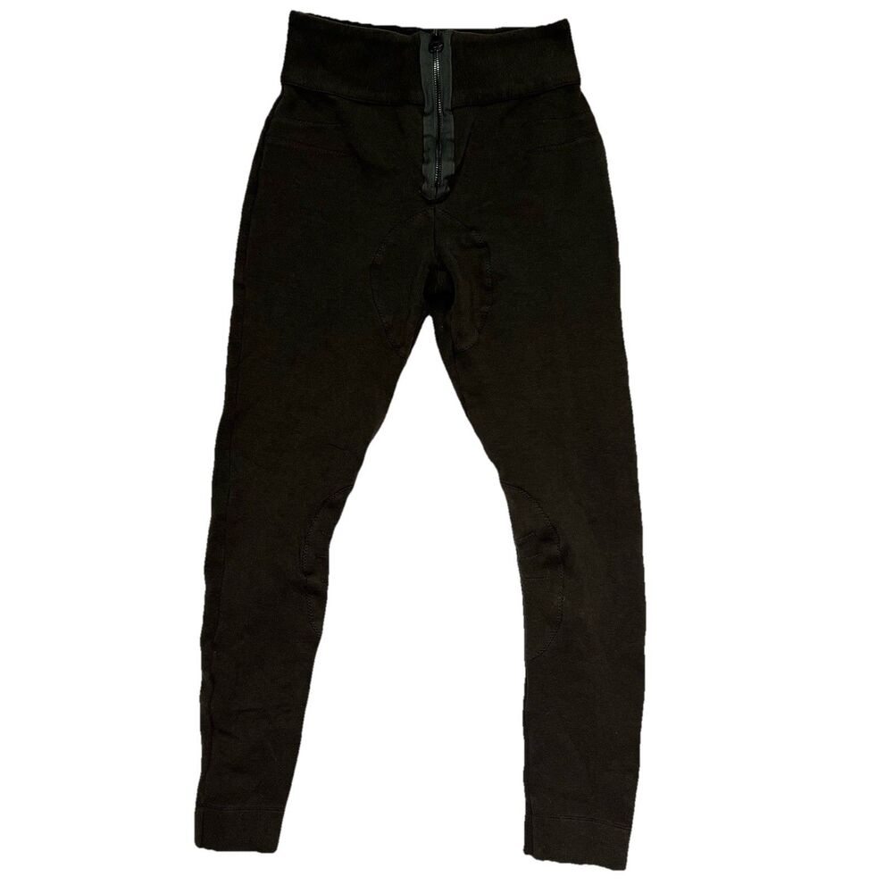 VPL Black Moto Panel Leggings Made in USA Medium Minimalist Activewear